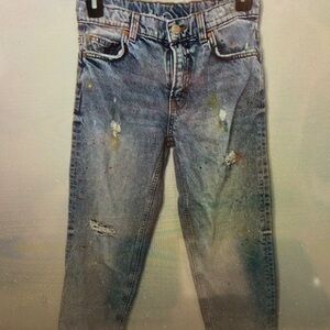 Kids Distressed Blue Jeans